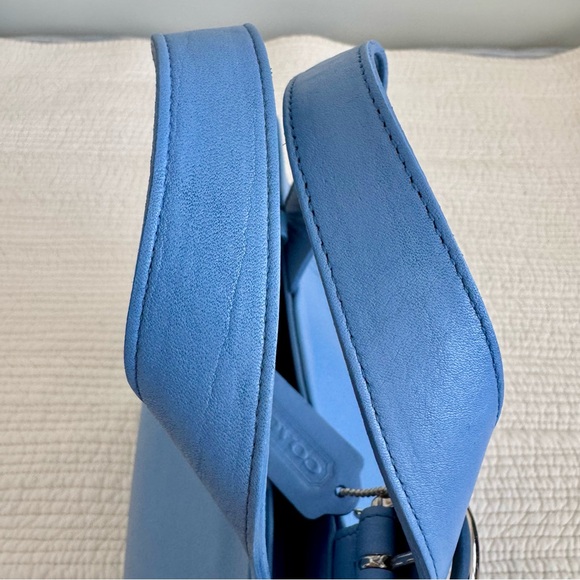 Coach Vintage Waverly Tote 4133 Blue Periwinkle Glovetanned Leather 1997 RARE - Picture 9 of 14